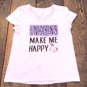 Justice reversible sequin top